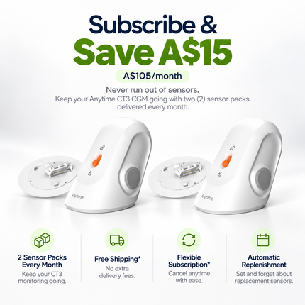 Anytime CT3 Sensor Pack | 14-Day Sensor + Applicator