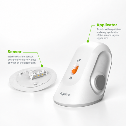 Anytime CT3 Sensor Pack | 14-Day Sensor + Applicator